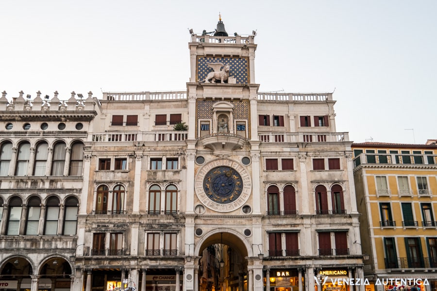 Clock Tower in Saint Mark's Square in Venice, Italy