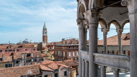 Scala Contarini del Bovolo - Venezia Autentica | Discover and Support the Authentic Venice - Venice, Italy, Panoramic View: The Fontego dei Tedeschi's terrace offers a great view on Venice and the Grand Canal