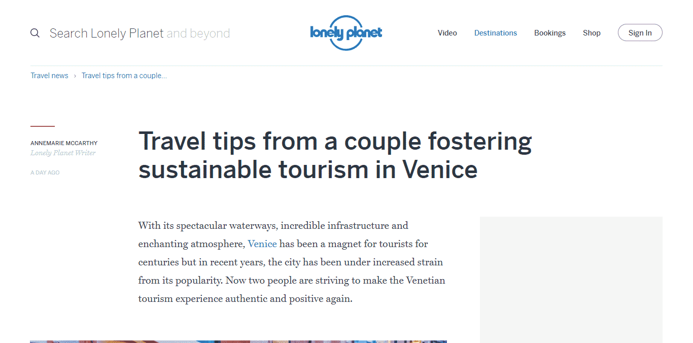 Lonely Planet dedicates an article to the mission and tips of Venezia Autentica - Venezia Autentica | Discover and Support the Authentic Venice -