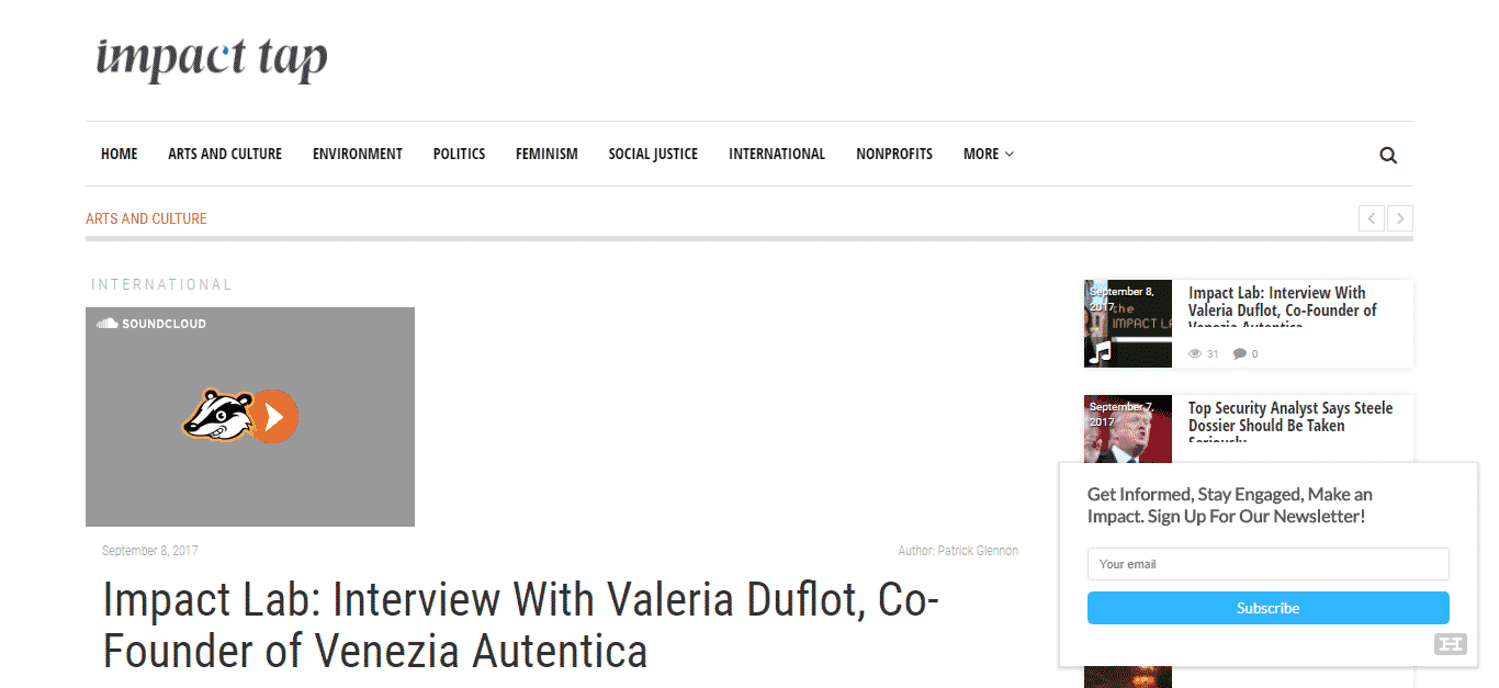 The Social Impact Podcast "Impact Lab" interviews Valeria Duflot, Venezia Autentica's co-founder - Venezia Autentica | Discover and Support the Authentic Venice -