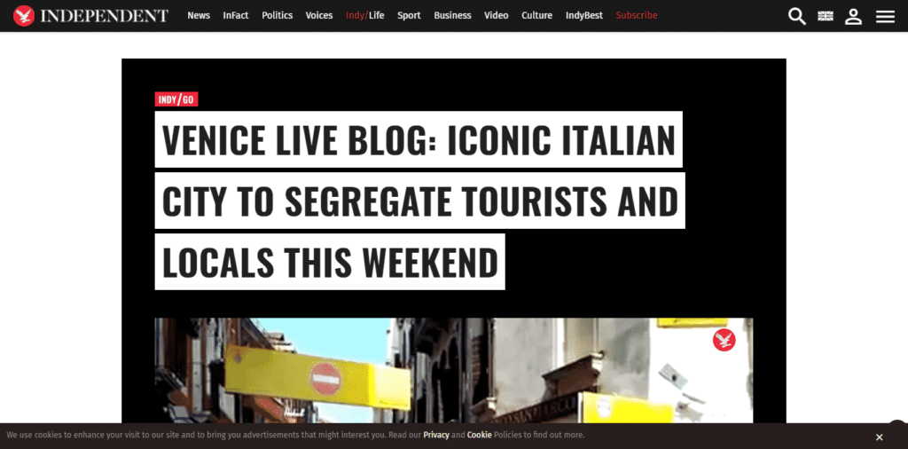 The Independent asks Venezia Autentica's opinion about new anti mass-tourism measures - Venezia Autentica | Discover and Support the Authentic Venice - The British digital-only newspaper The Independent, shares Venezia Autentica's opinion about the segregation of visitors and locals in Venice streetsThe