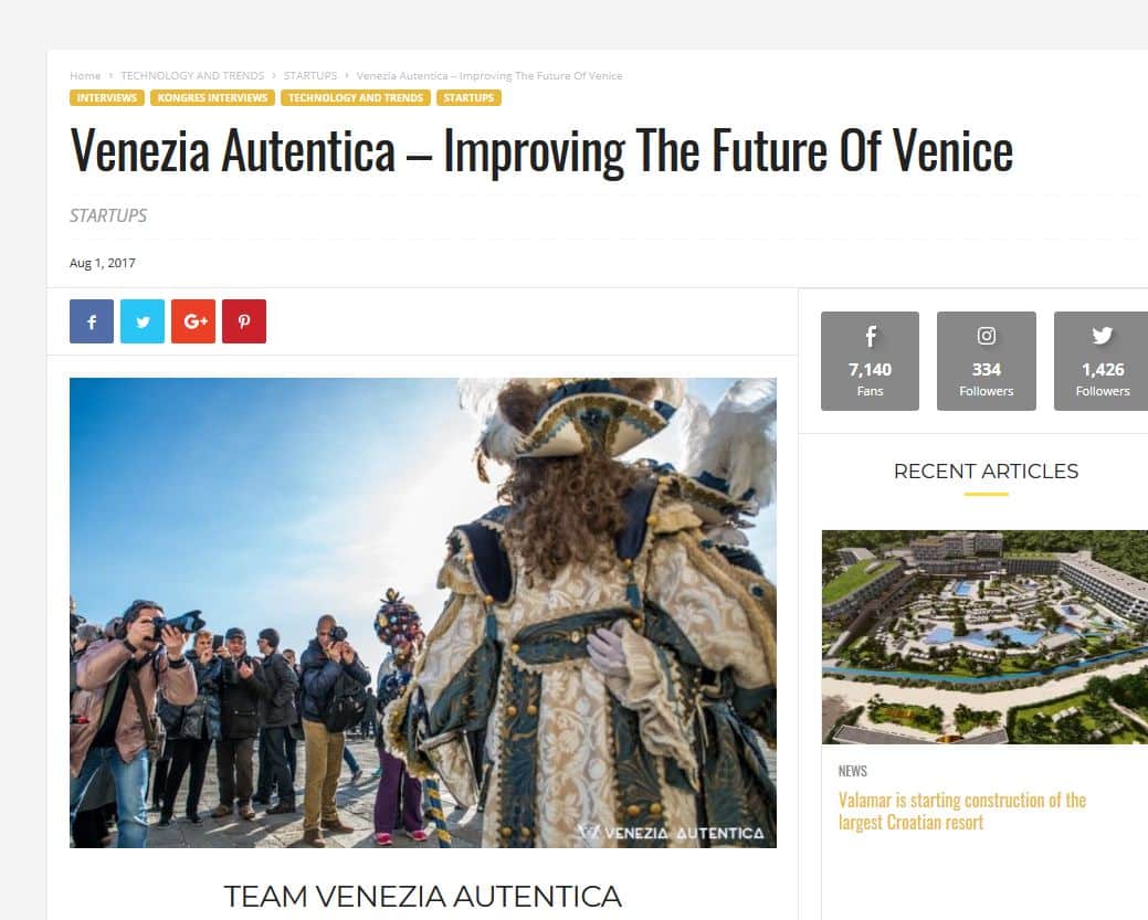 Kongres Magazine Dedicates a Full Feature to Venezia Autentica - Venezia Autentica | Discover and Support the Authentic Venice -