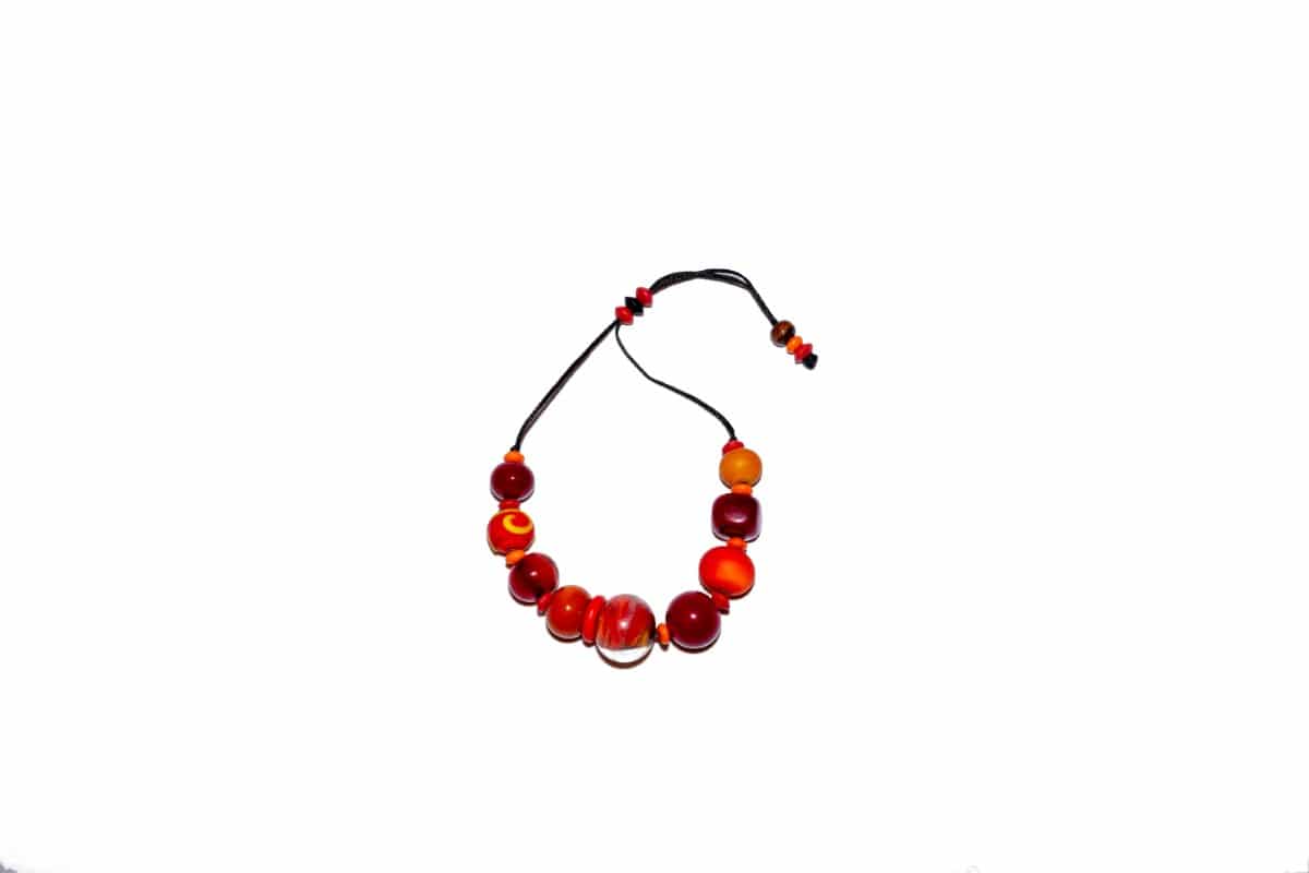 "Venetian Sunset" Bracelet Shop by Venezia Autentica - Shop by Venezia Autentica - Wonderful Red&Orange Murano Glass bracelet, designed and handmade in Venice, Italy. Every bead, crafted by lampworking, is unique, beautiful, and durable.