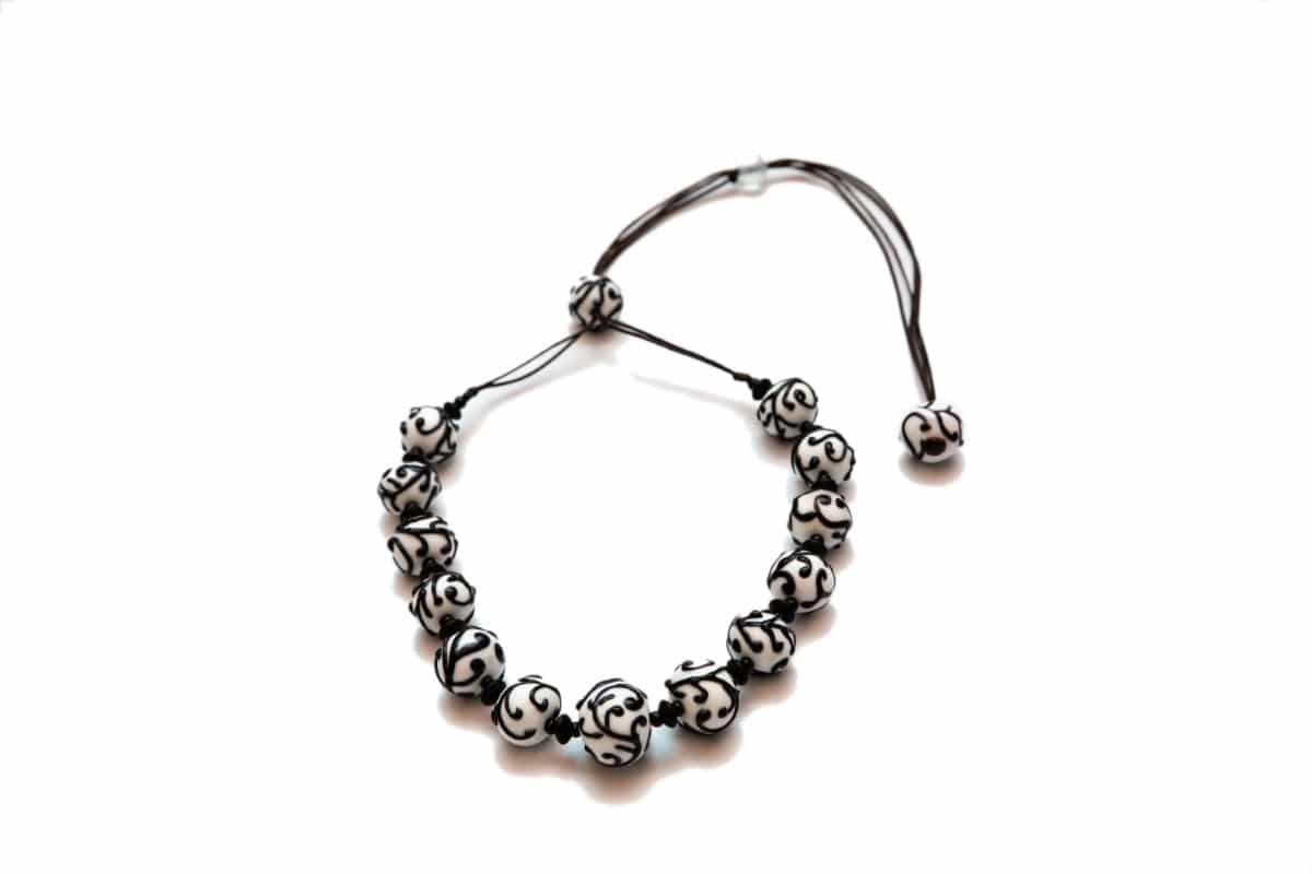 "Black & White Dream" Necklace Shop by Venezia Autentica - Shop by Venezia Autentica - Stunning black and white necklace in antique Murano Glass, designed and handmade in Venice, Italy. Every bead is unique, beautiful, and durable